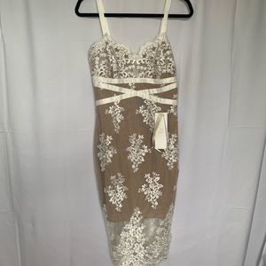 Bronx and Banco Lace Midi Bodycon Dress